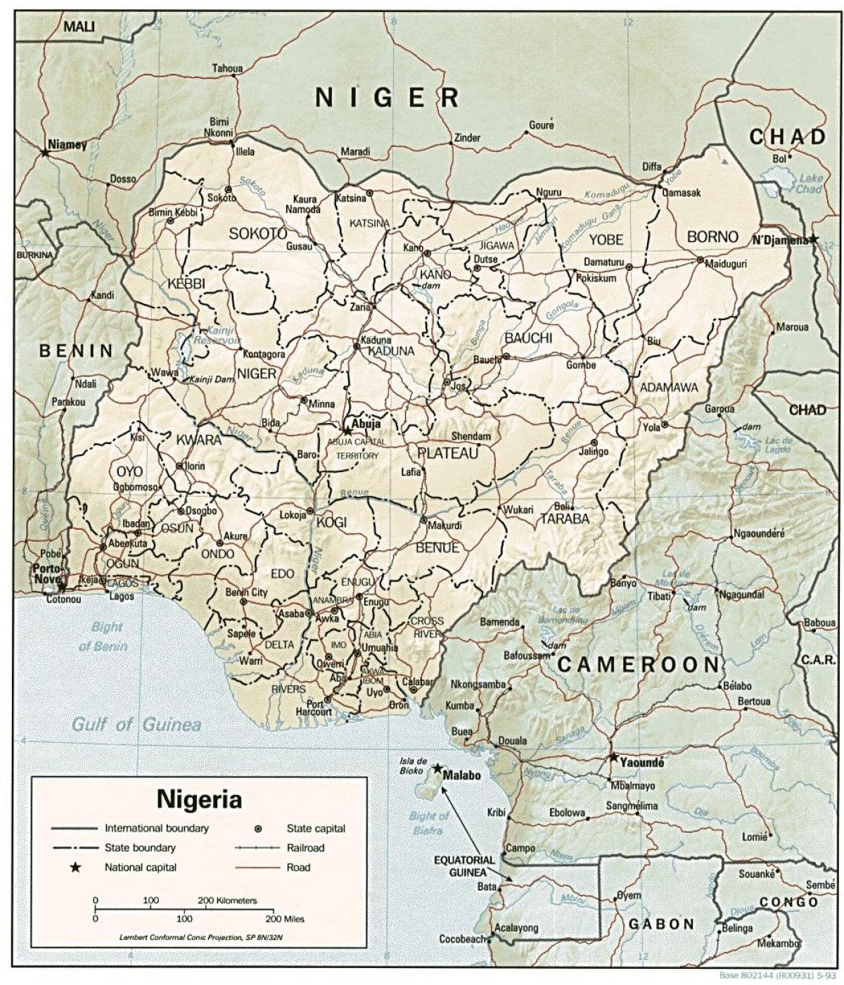 xəritə sxemi Nigeriya 