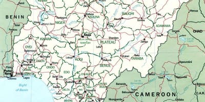 Laqos Nigeriya xəritədə Afrika
