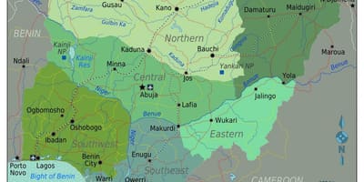 Nigeriya regional xəritə