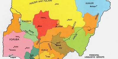 Kart Nigeriya göstərməklə, etnik qruplar